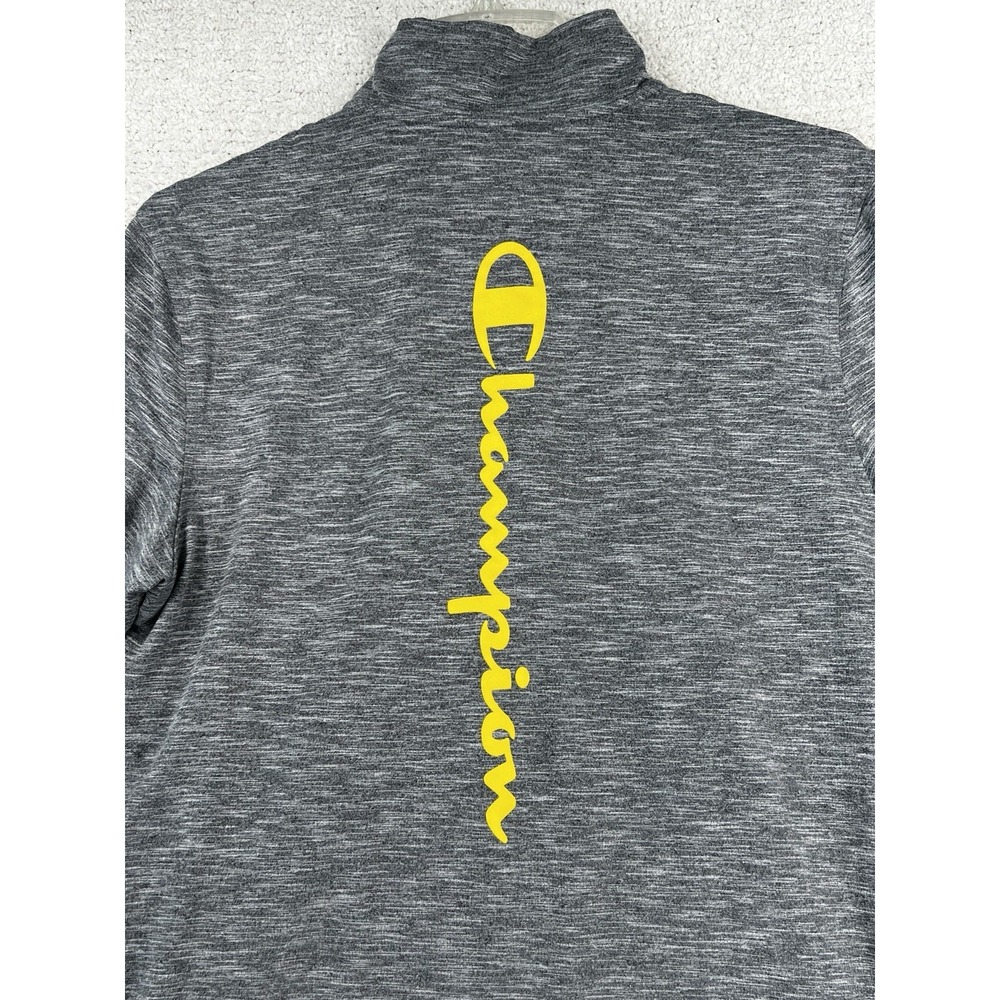 Champion Shirt Mens M Premier Lacrosse League PLL Quarter Zip Gray Long Sleeve - Picture 9 of 16